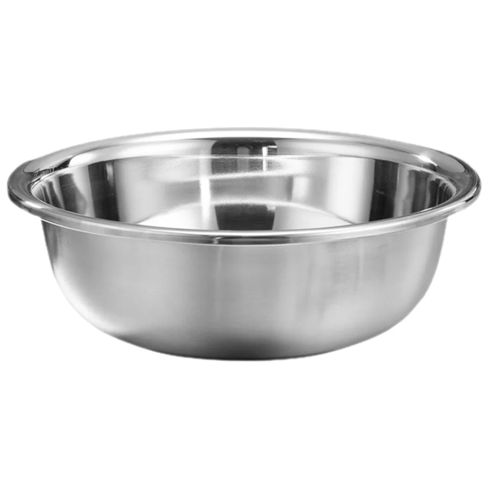

Stainless Steel Vegetable Basin Face Powder Mixing Bowl Bowls Kitchen Large Dish