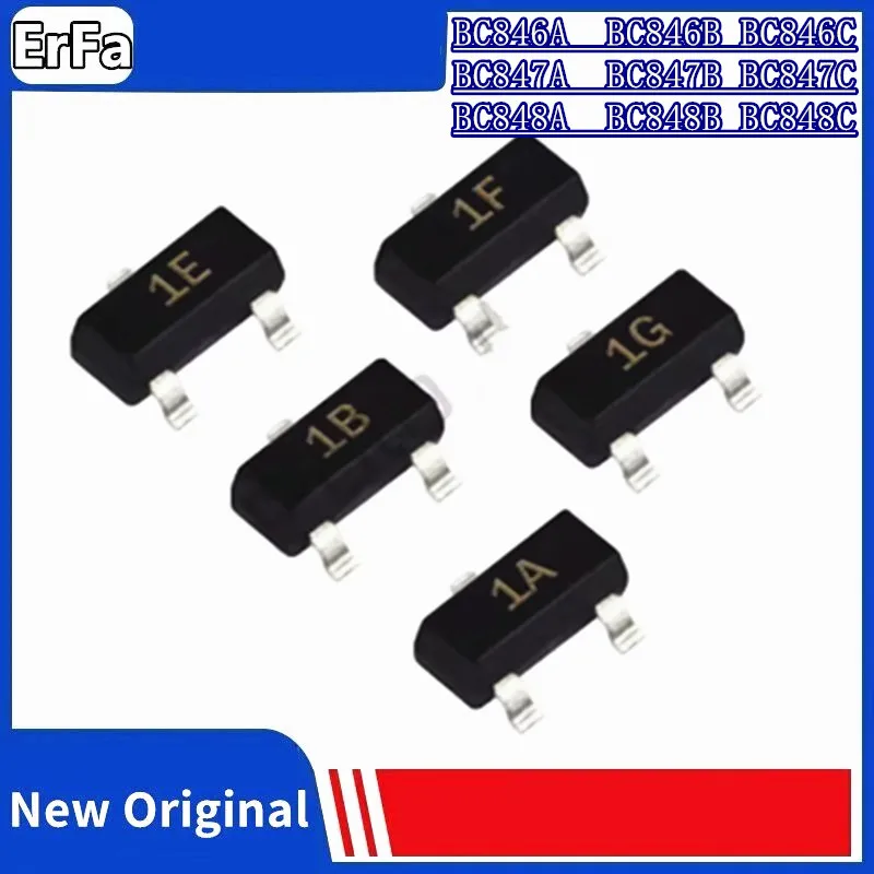 ТРАНЗИСТОР мощный BC846A 1A BC846B 1B BC846C 1C BC847A 1E BC847B 1F BC847C 1G BC848A 1J BC848B 1K BC848C 1L SOT-23, 100 шт.