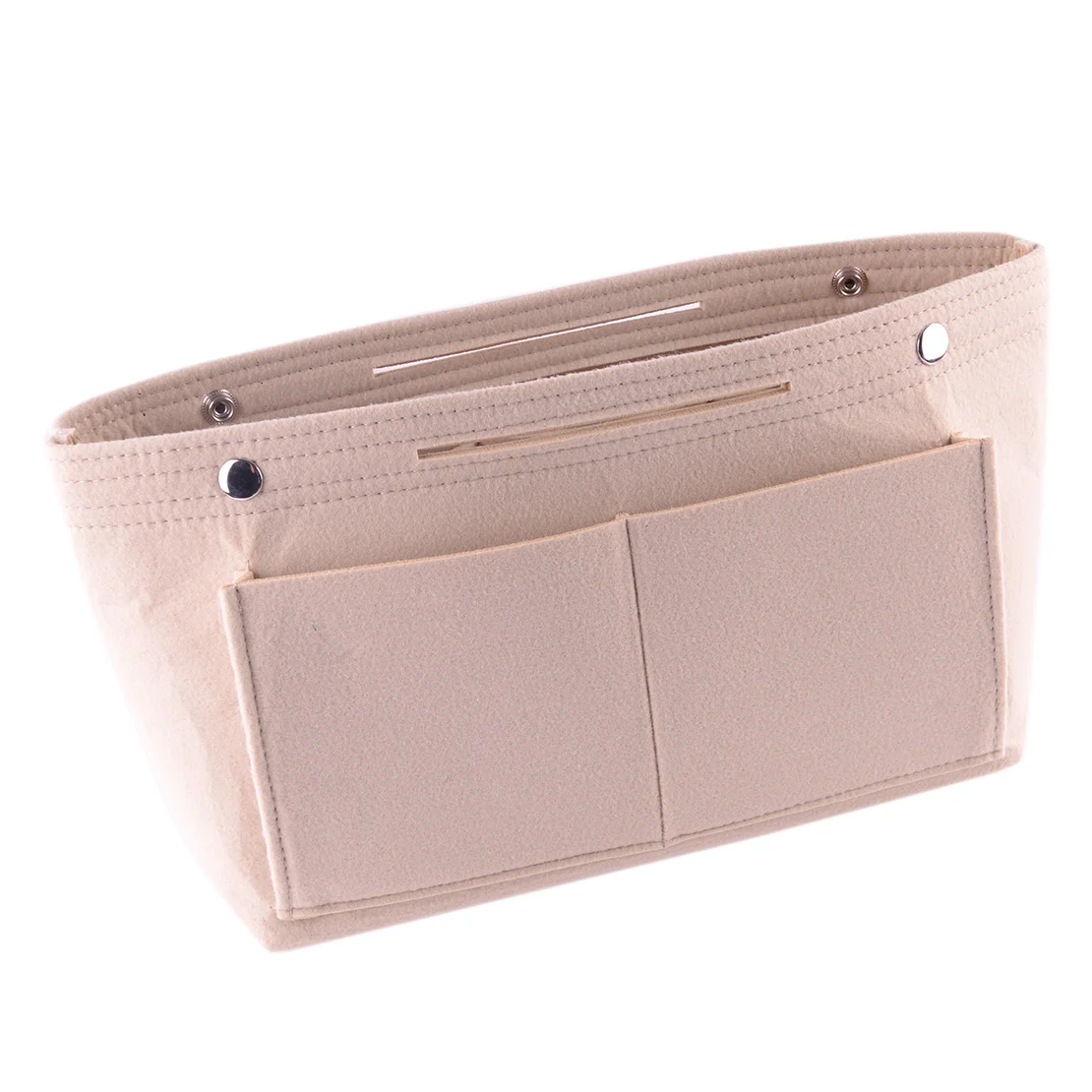 

NEW Felt Travel Organizer Handbag Inner Bag Tote Insert Liner Shaper Purse Pouch Women Cosmetic Storage Beige