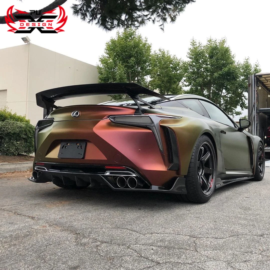 Автомобильный аксессуар сухое углеродное волокно V-образное заднее крыло для Lexus