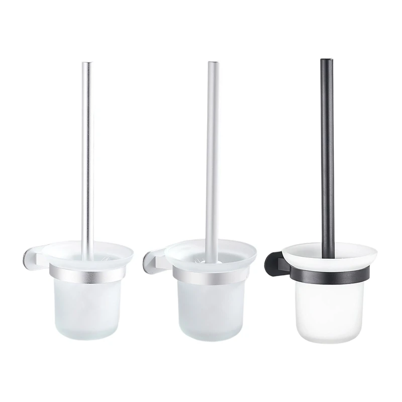 

Wall Mounted Long Handle Toilet Bowl Brush and Holder Set Easy Installation DropShipping