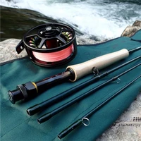 fly fishing combo 8 no 4 fly rod with wheels and long throw special line 2 4m