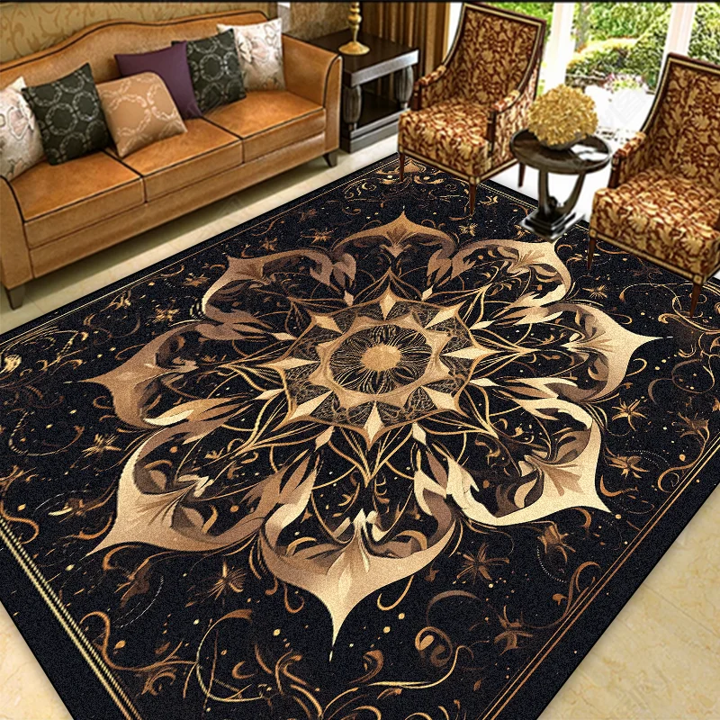 

Коврик для гостиной декоративный черный