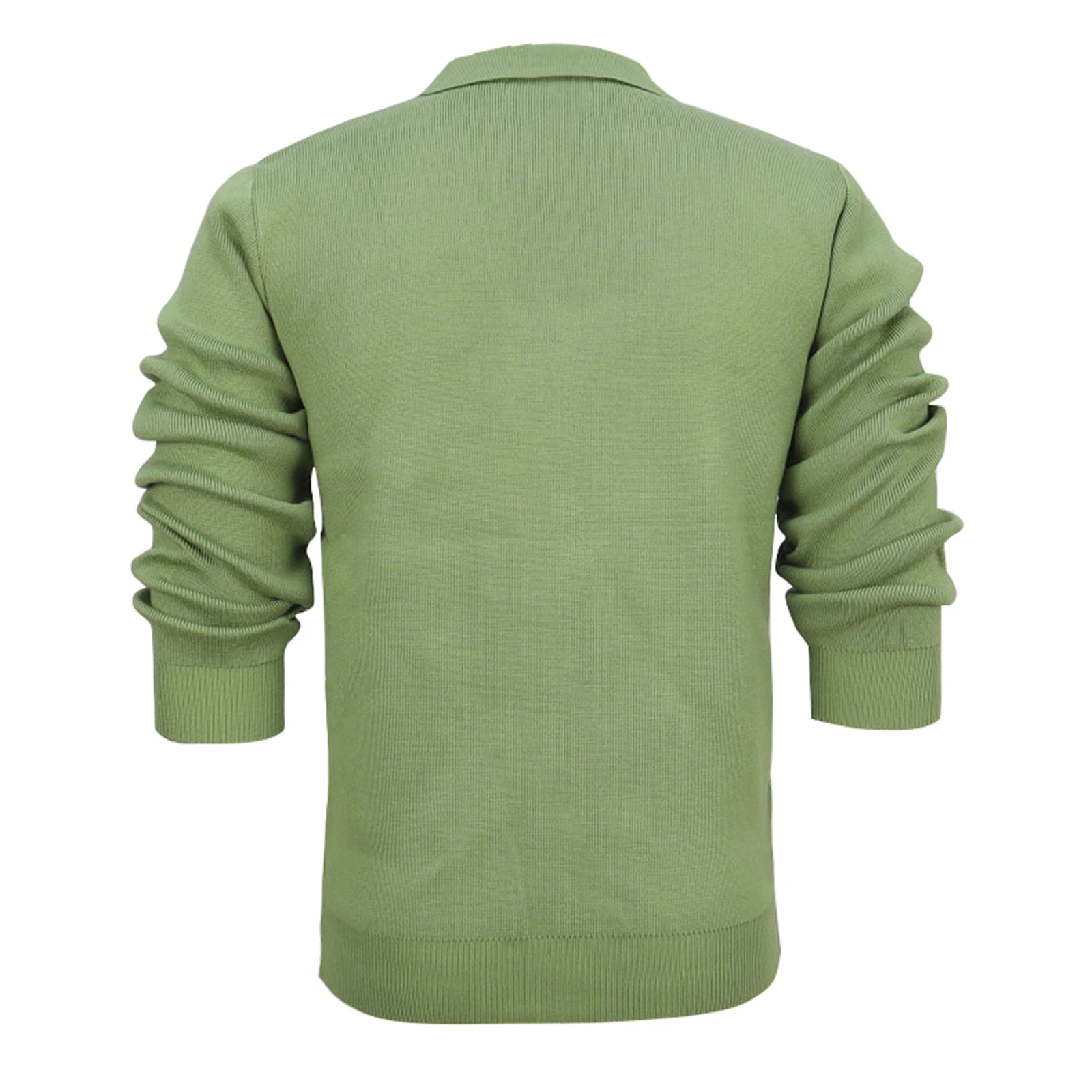 Men s Fall Knit Jacket Solid Color Ribbed Coats Long Sleeve Lapel Button Down Sweaters Outwear