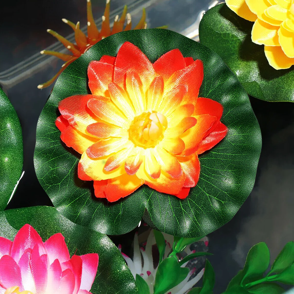 Tinksky 10 шт. 18 см высокая имитация листьев лотоса плавающее украшение для бассейна