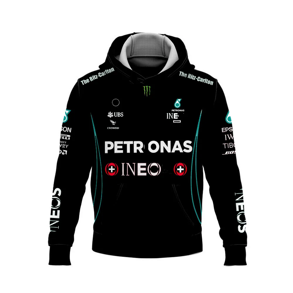 

Совершенно новая Высококачественная Мужская толстовка Petronas-F1 Formula One, Модный повседневный мужской спортивный пуловер на молнии с логотипом ...