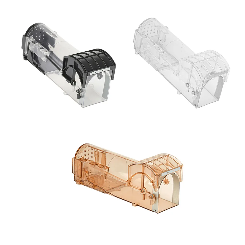 

Пластиковая клетка для Ловца мышей, мышей, крыс, приманка, клетка для борьбы с вредителями, Ловушка с приманкой, частично прозрачная