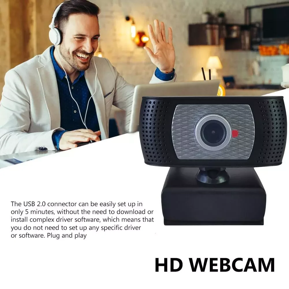 

720P Webcam HD Web Camera with Built-in HD Microphone 1280*720 USB Web Cam Widescreen Video
