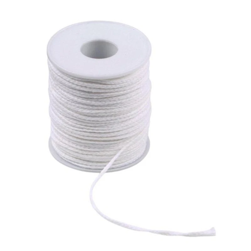 

1 Spool of Unwaxed Cotton Square Braid Candle Wicks Candle Wax Core 61m X 2mm for Candle Making Craft DIY Candle Wicks Supplies