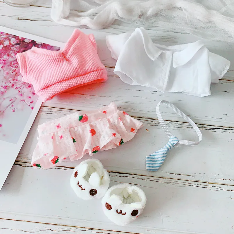 

[MYKPOP] KPOP Plush Doll's Clothes & Accessoires - 5pcs Set for 20cm/8‘’ Dolls (without doll) Fans Collection SC23031811