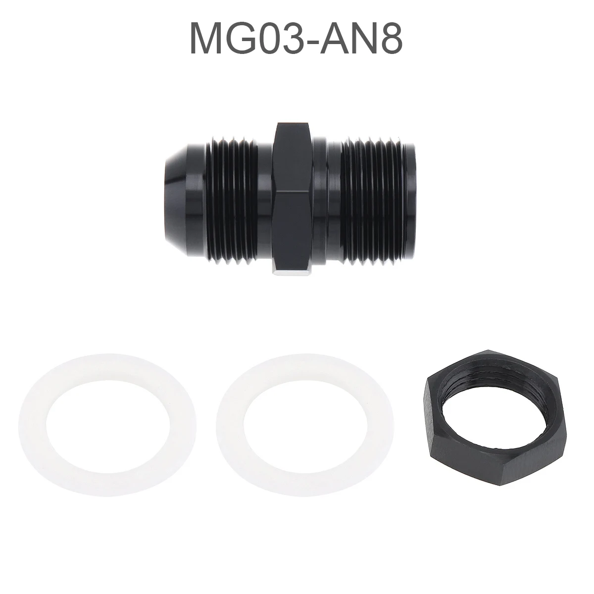 

8AN адаптер для перегородки топливной ячейки, автомобильные аксессуары для подачи топлива, алюминиевая запорная гайка AN8, тефлоновая шайба с ...