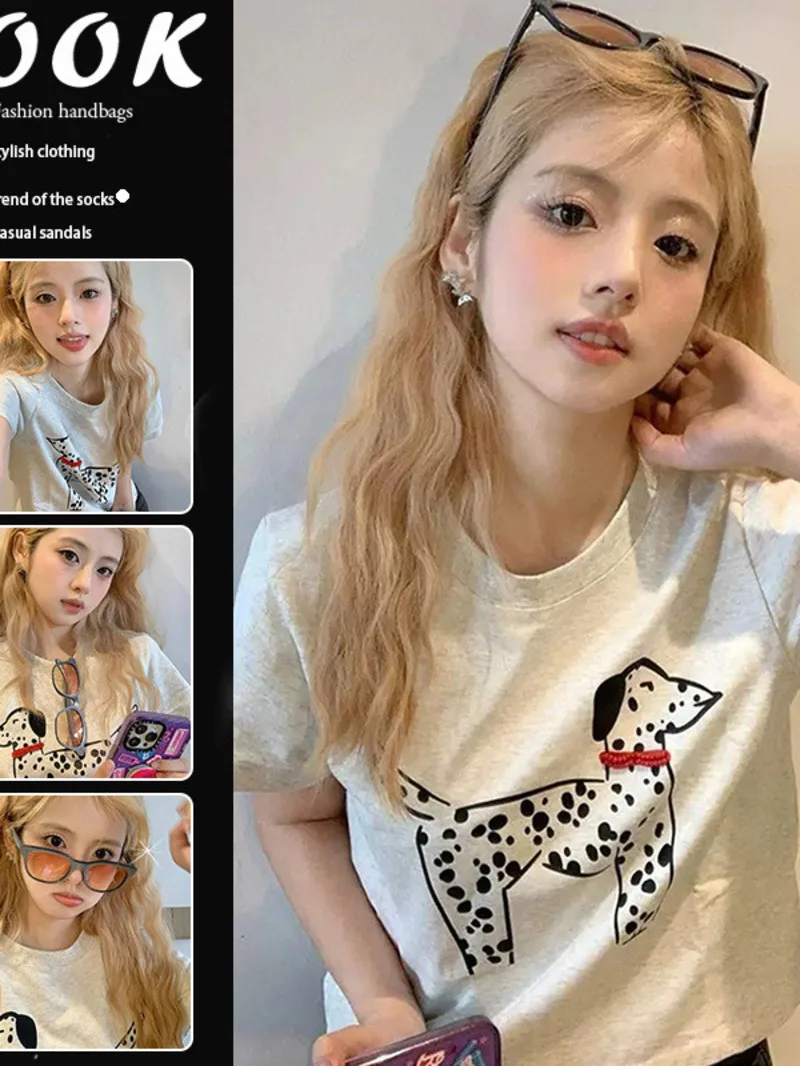 Футболка женская короткая в американском стиле облегающий топ с коротким