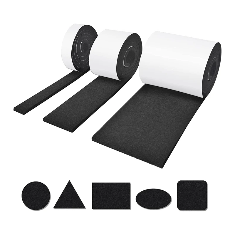 

ABHU Self-Adhesive Felt Gliders,3 Rolls Of Felt Gliders (100 X 10 Cm + 100 X 5 Cm + 100 X 2 Cm),5 Mm Self-Adhesive,For Chairs