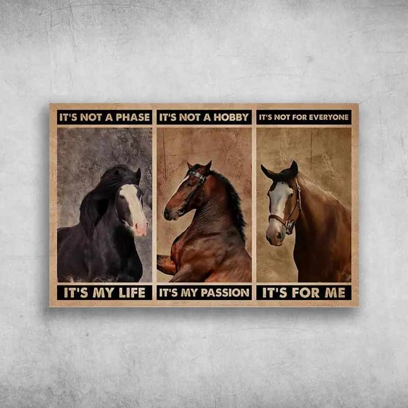 The Horses – t’S Not Phse My Lfe Hobby Psson для домашнего кофе в стиле ретро Wll Decorton s Well for Use