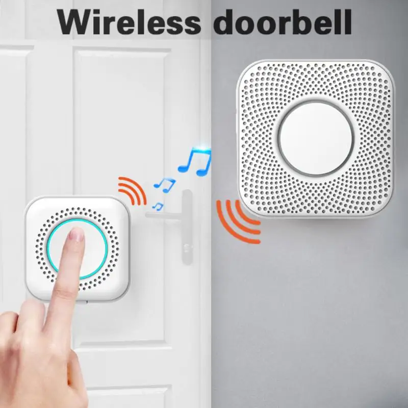 

Home Welcome Doorbell Intelligent Wireless Doorbell Waterproof 150M Remote EU US Plug Smart Door Bell Chime Security Alarm