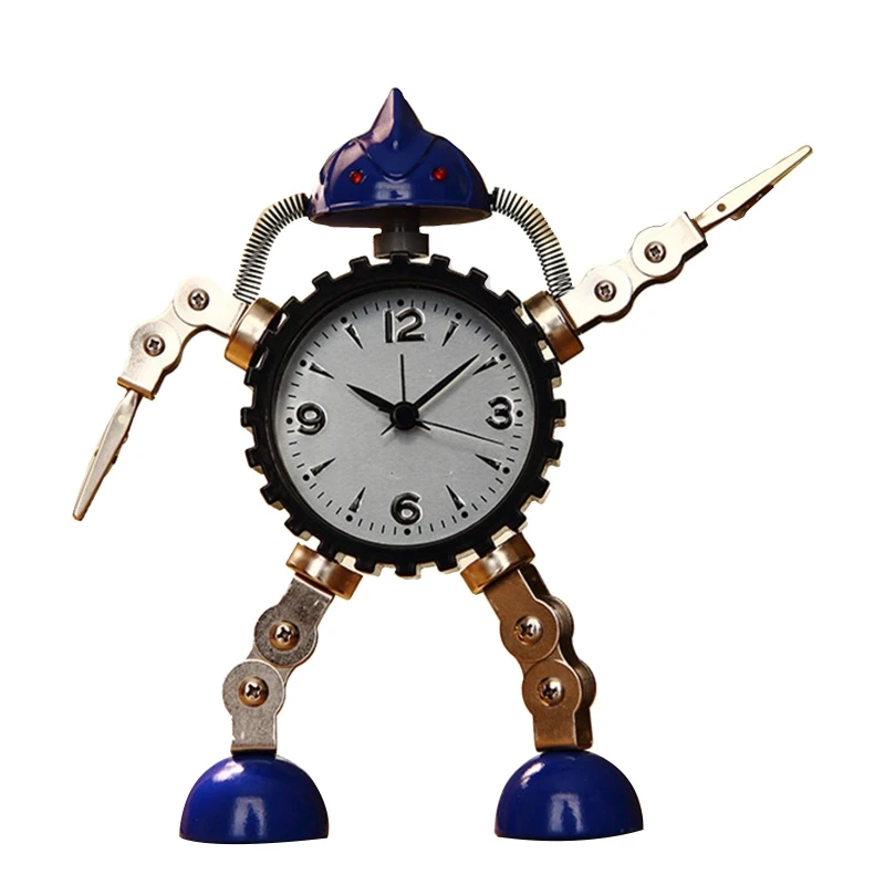 

Gear Robot Desktop Alarm Clock Creative Student Silent Time Clocks