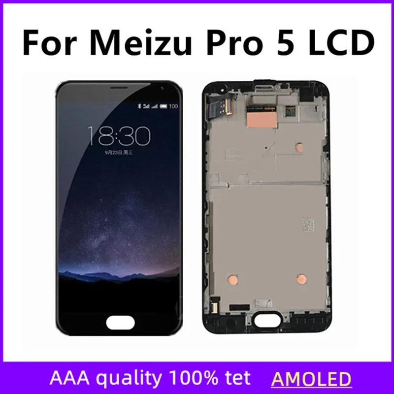 AMOLED ЖК-дисплей 5 7 дюйма для Meizu Pro сенсорная панель дигитайзер в сборе замена с