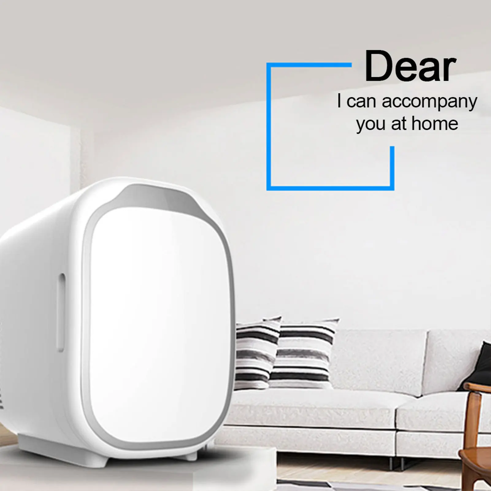 

6L Portable Refrigerator Multifunction Mini Beauty Cosmetics Refrigerators Drink Cooler Warmer Fridge For Home Car Appliances