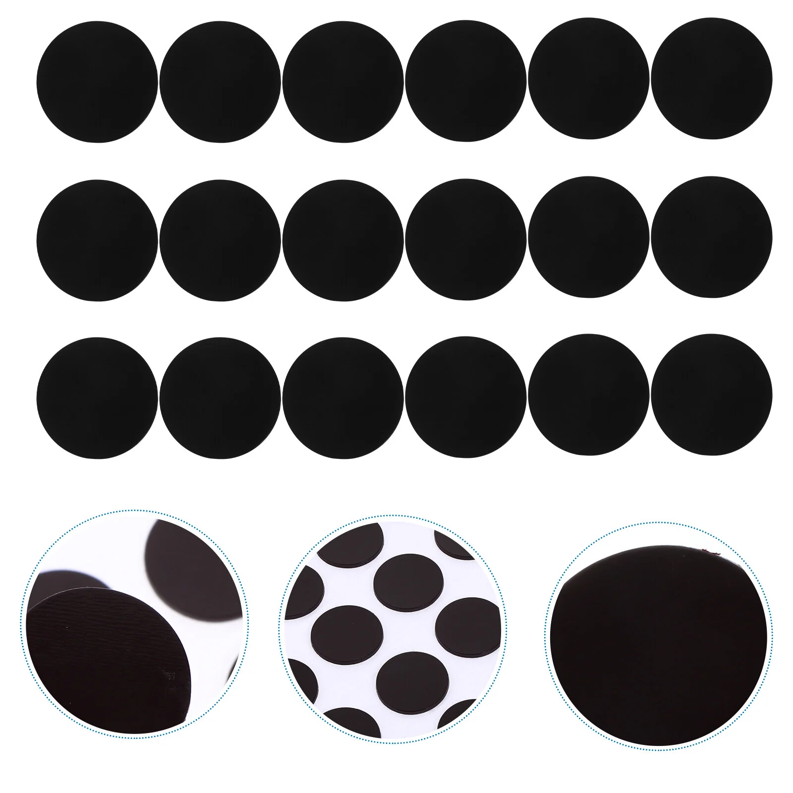 

Refrigerator Soft Magnetic Patch Round Rubber Magnets Adhesive Backing DIY Craft Patches Sticky Fridge