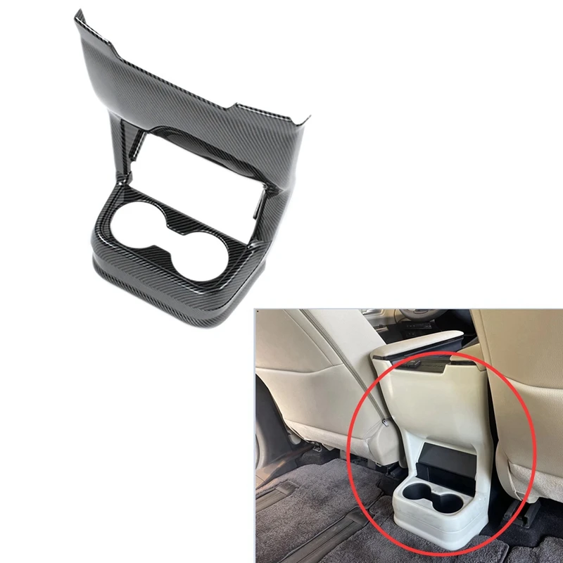 

Car Rear Water Cup Holder Air Condition Vent Outlet Frame Cover Trim For Toyota Sienna 2021 2022