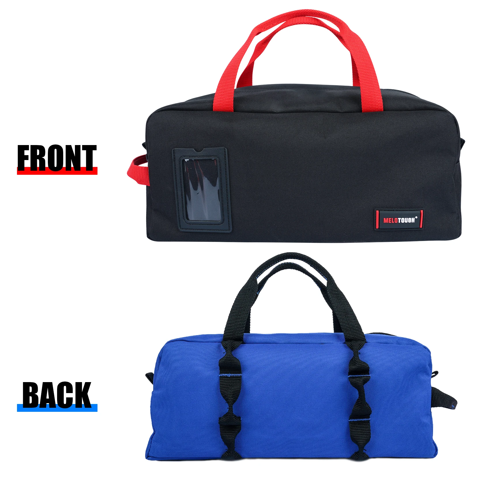 MELOTOUGH 16 Inch Tool Bag Canvas Tool Tote Bags with Zipper Heavy Duty Portable Tool Bag Organizer for Electrician PlumbingHVAC