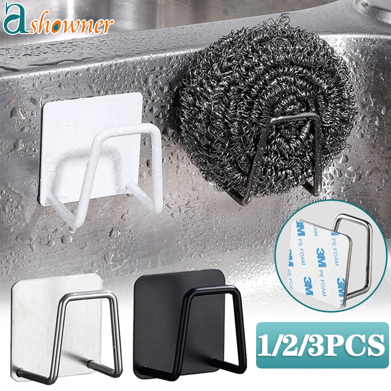 

Sponges Holder Self Adhesive Sink Sponges Drain Drying Rack Kitchen Sink Storage Holder Hooks Accessories Storage Organizer