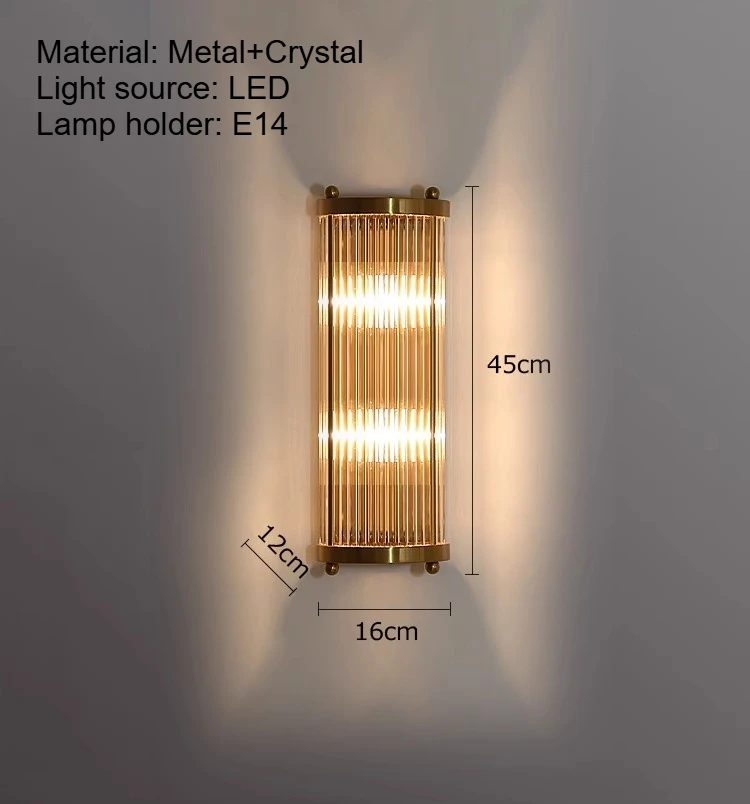 

Настенный светильник IWP стеклянный хрустальный для гостиной