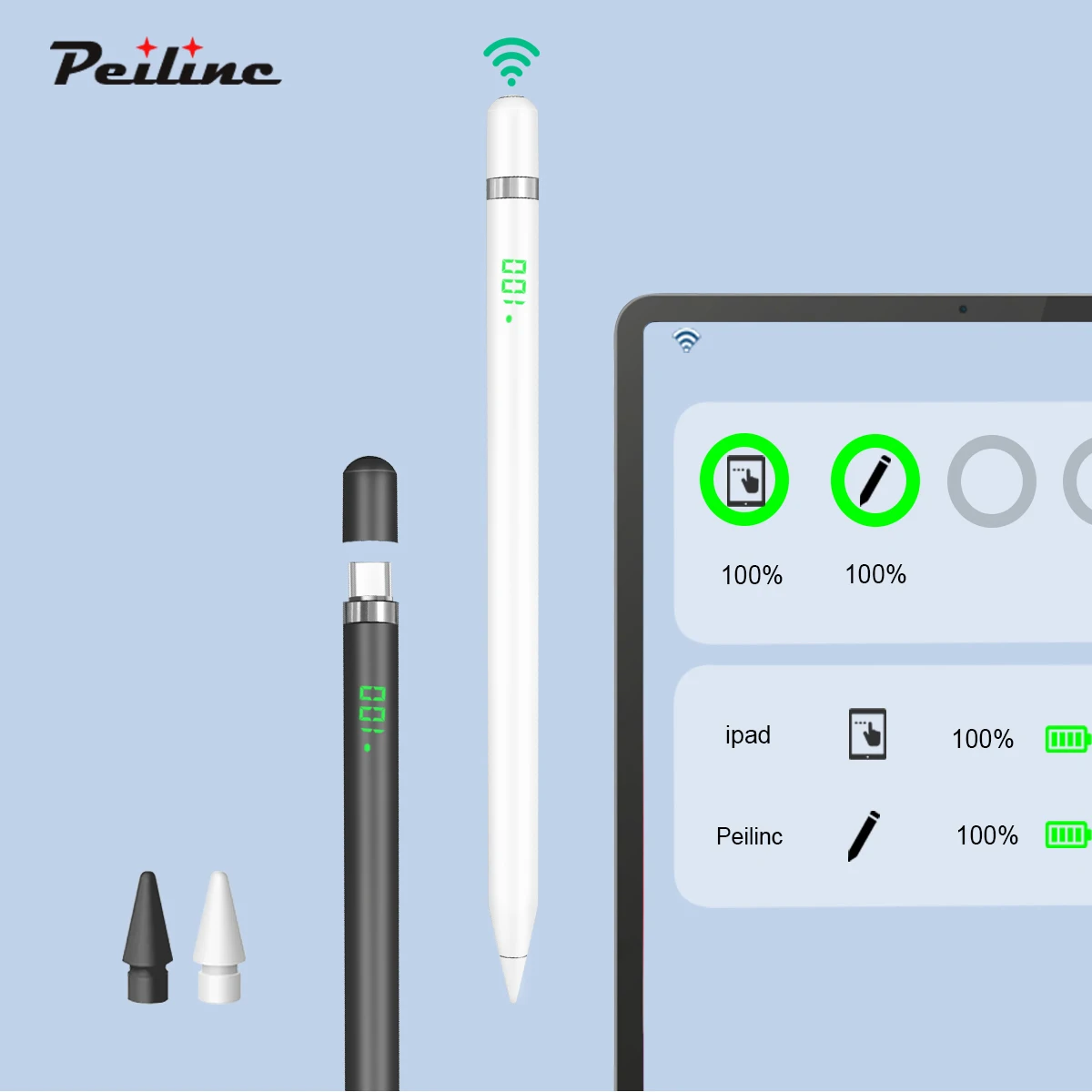 Для Apple Pencil 2 1 для iPad карандаш Bluetooth Стилус ручка светодиодный цифровой дисплей