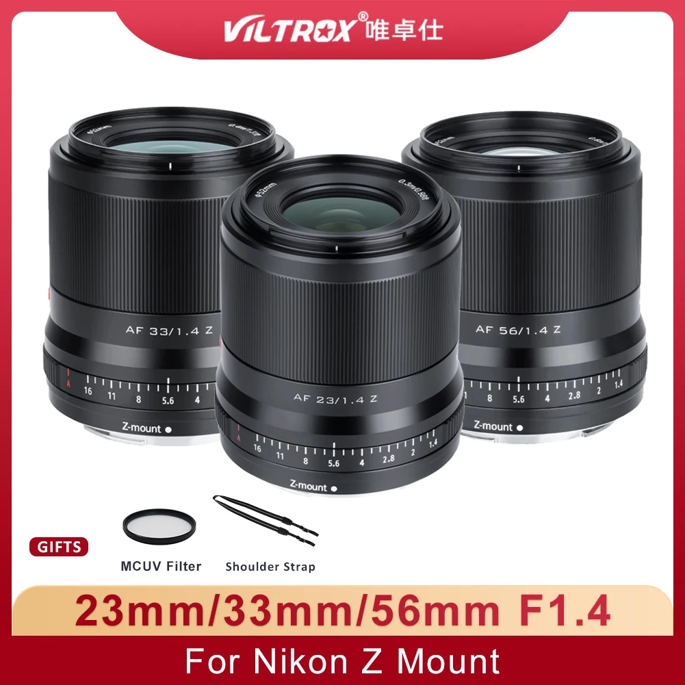 

VILTROX 23mm 33mm 56mm F1.4 STM AF APS-C Auto Focus Large Aperture Lens for Nikon Z Mount Camera Z6 Z7 Z6II Z7II Mark II Zfc