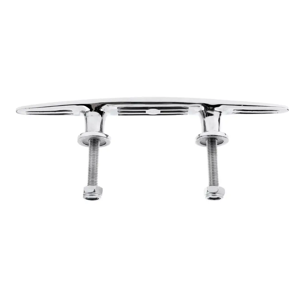 

6"/8"/10" Stud Mount Flat Cleat - Marine Stainless Steel