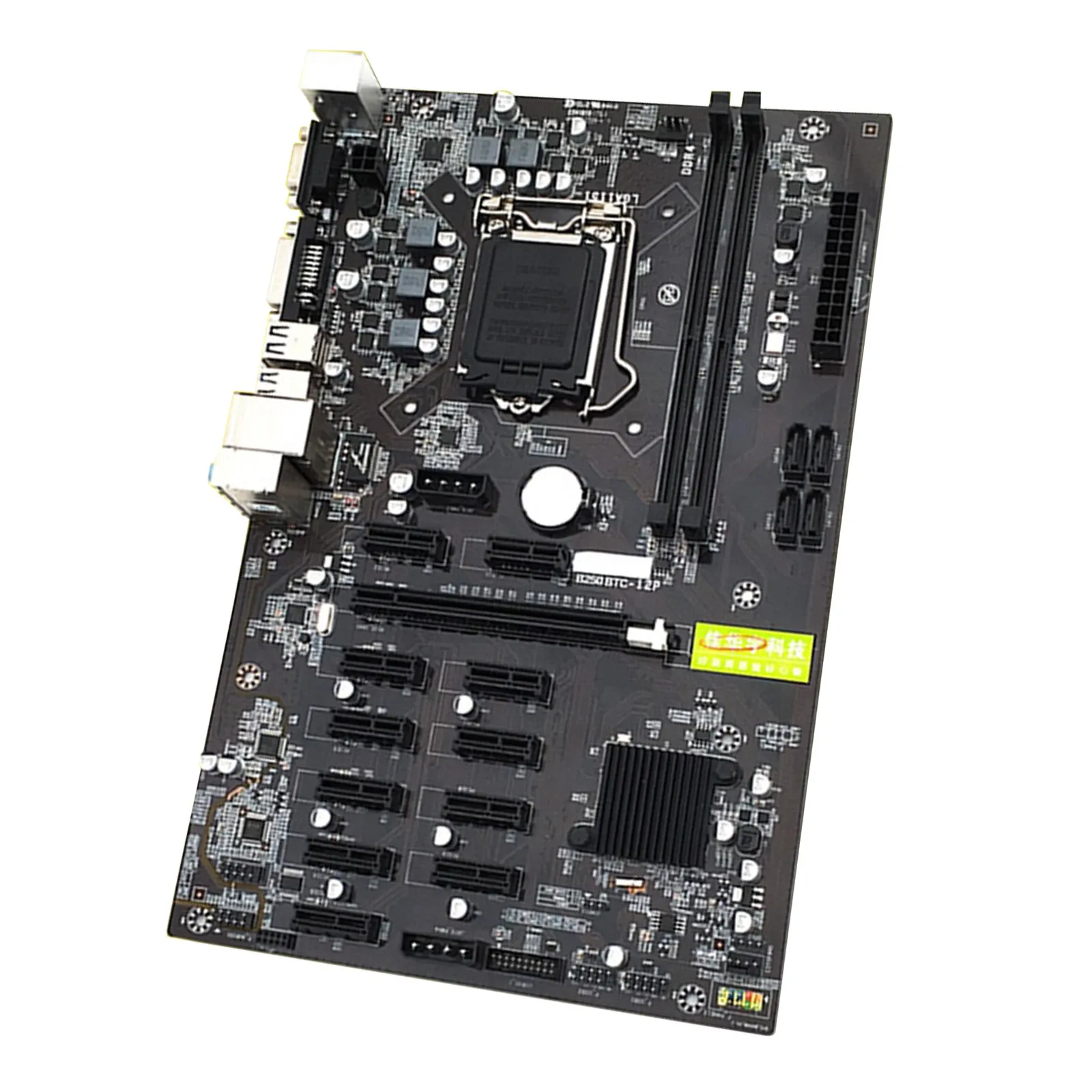 

_ Материнская плата для майнинга 12GPU, Ethernet для майнинга 12 PCI-E LGA1151 DDR4 100%, тест LGA1151 USB3.0, установка для майнинга BTC ETH