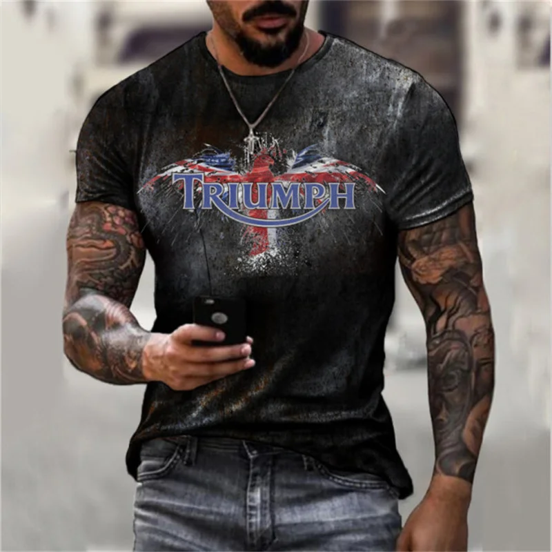 

2022 Nowa męska koszulka 3D krzyżowy nadruk z okrągłym dekoltem Street Shooting Trend z krótkim rękawem Plus rozmiar XXS-6XL