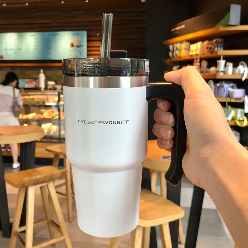 

600ML/890ML 304 Double-Layer Stainless Steel Car Thermal Mug Sports Large-Capacity Insulation Kettle Thermos Cup