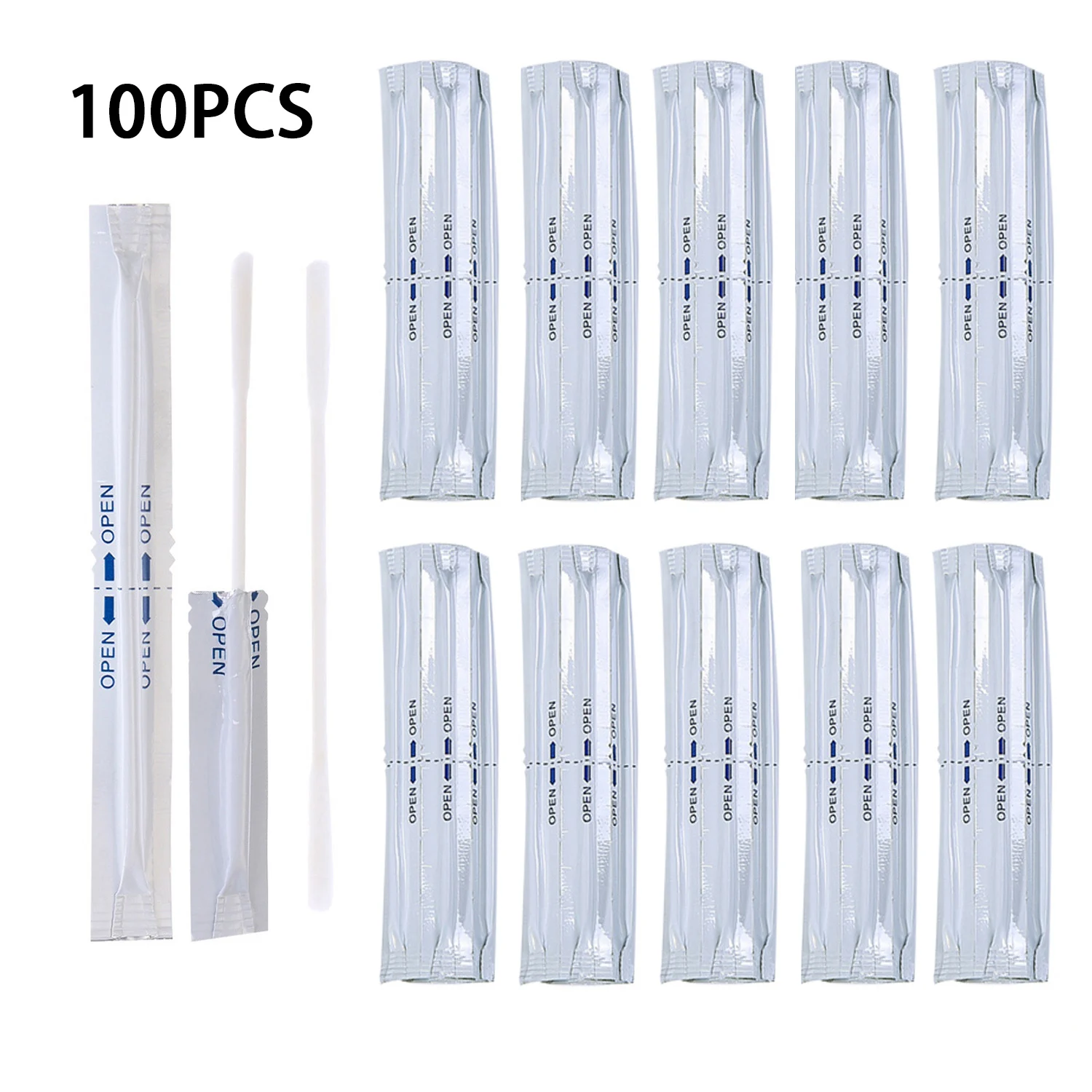 100pcs Wet Cotton Swabs Double Head Cleaning Stick For IQOS 3 Duo 3.0 Duo 3 2.4 PLUS LIL/LTN/HEETS/GLO Heater Cleaner Tools