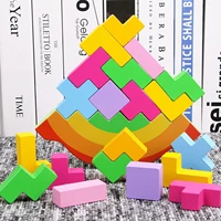 balance stacking puzzle wooden stacking blocks building balance game 20pcs early learning game for children above 3