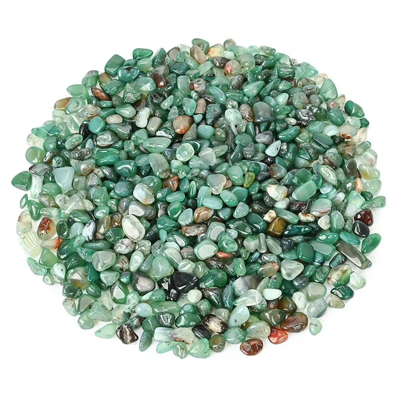 

Small Green Agate Pebbles, Decorative Polished River Rocks, Ornamental Plant Aquarium Gravel Stones (680-700G)