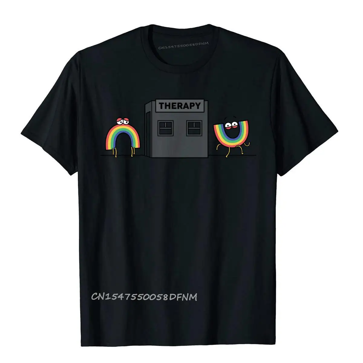 

Youth Prevalent Fitness Tops Tees 100% Premium Cotton T Shirts 3D Style Rainbow Therapy