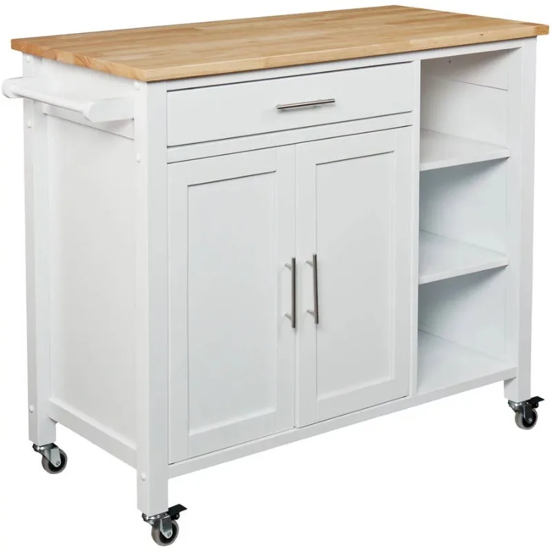 

Southern Enterprises Ryland Kitchen Cart, White