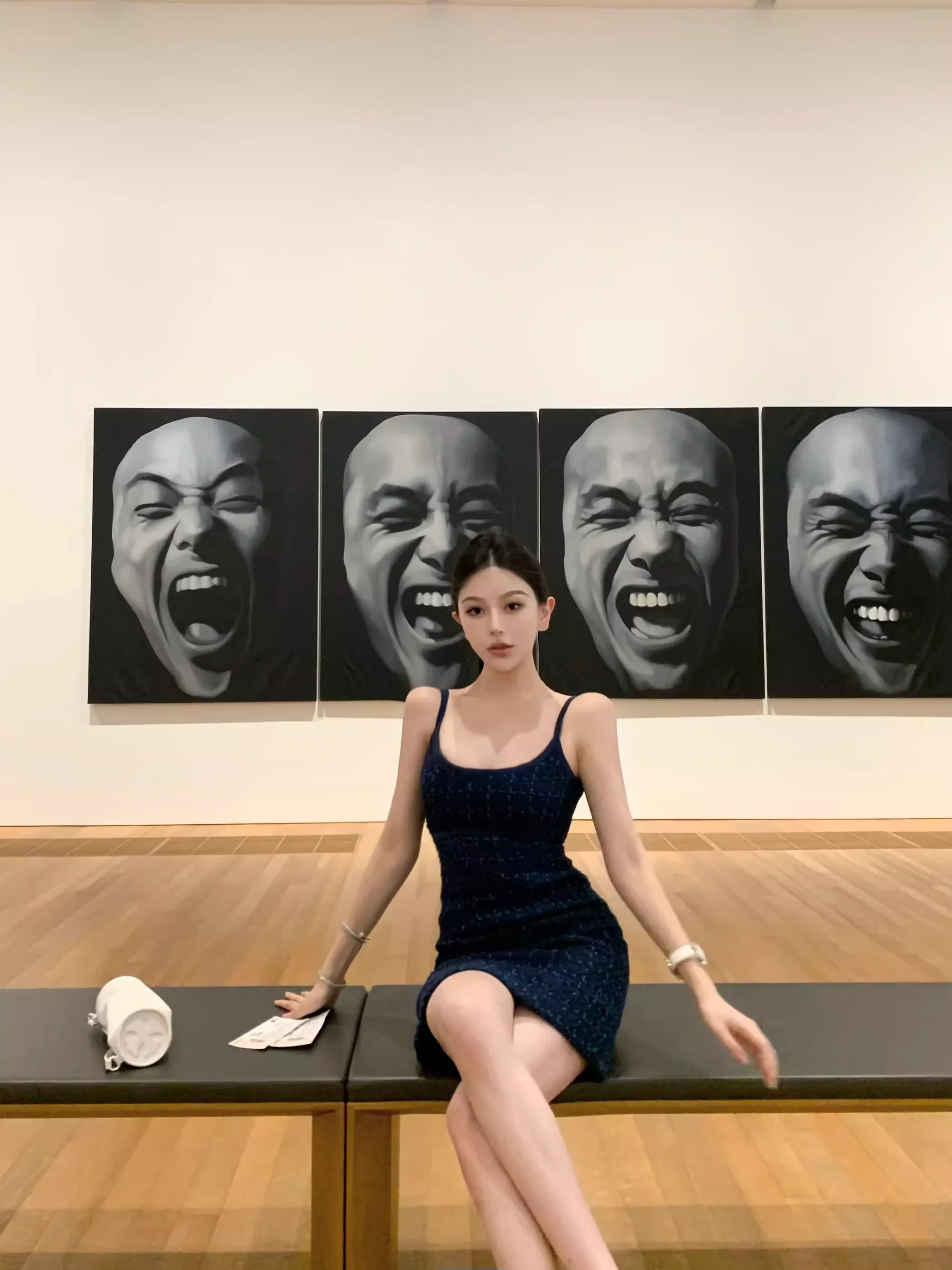 Woppei Элегантное высококачественное платье на бретельках с большим U-образным