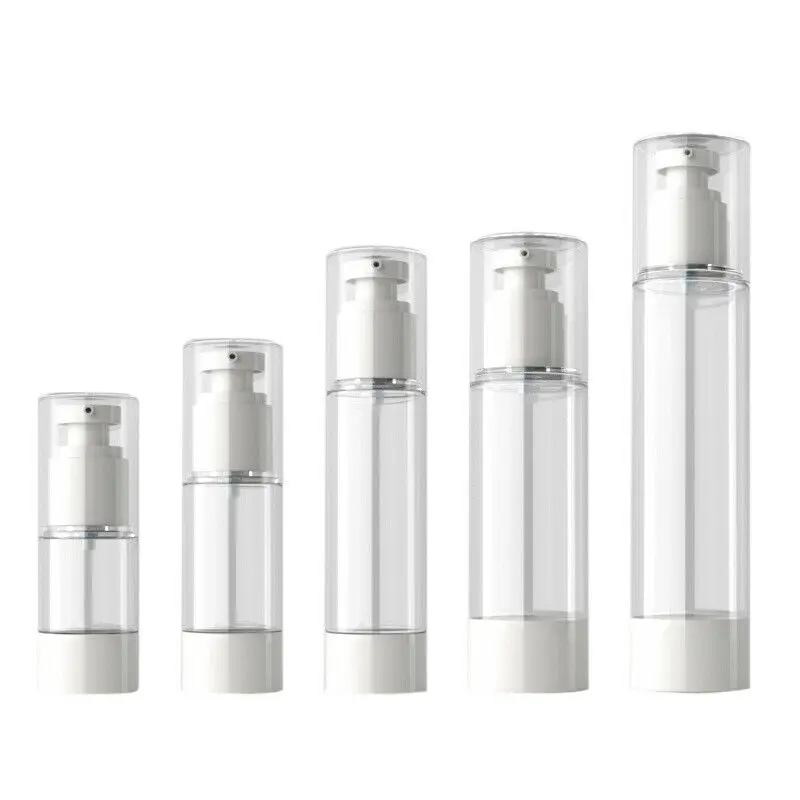 

15ml/30ml/50ml/80ml/100ml Airless Lotion Cream Pump Bottle Clear Refillable Bottle Travel Containers Liquid Vacuum Press Bottle