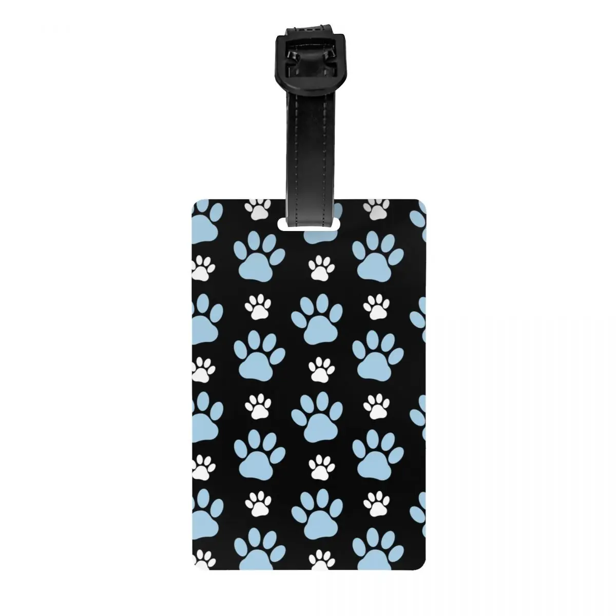 

Custom Pattern Of Paws Blue Paw Luggage Tag Privacy Protection Dog Animal Dogs Baggage Tags Travel Bag Labels Suitcase