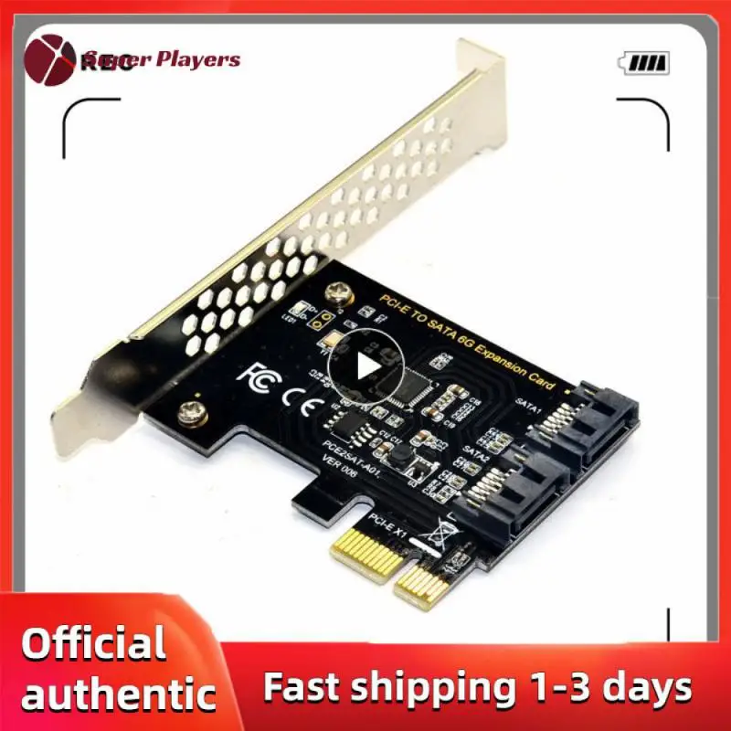 

1 Pcs Convenient Pci-express X1 Slot 6.0 Gbps 6g Adapter Hard Disk Expansion High-speed Sata3.0 Pci-e Expansion Card Portable