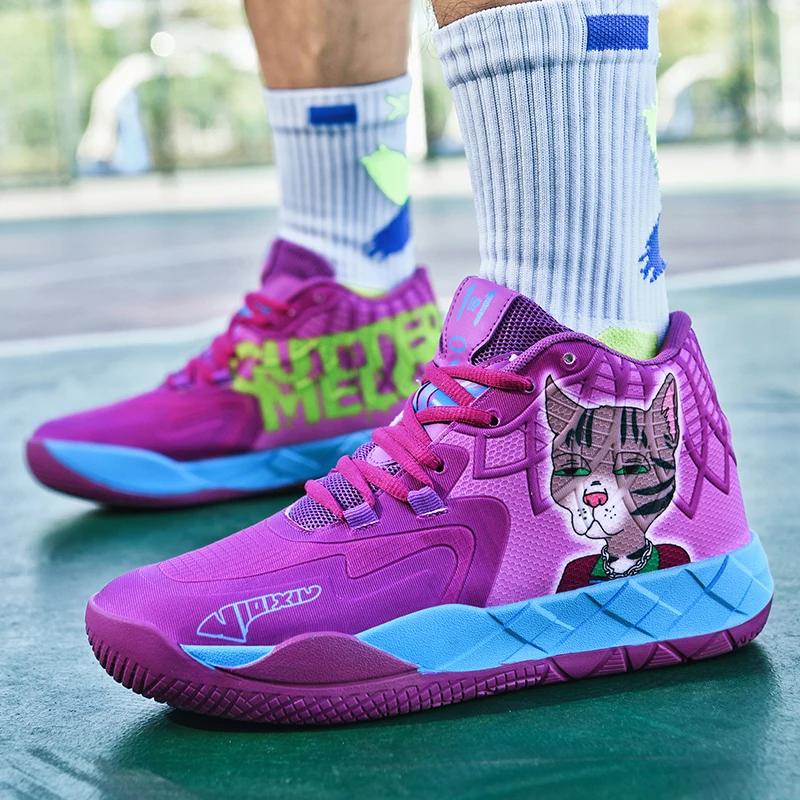 

Professional Men's Basketball Shoes Children's Basketball Sports Shoes Anti-slip High-top Couple Model Kids Basketball Boots