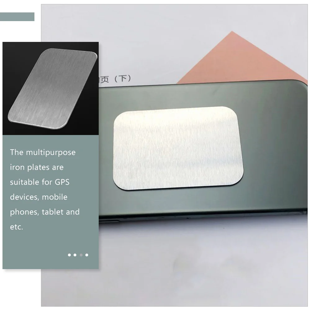 20 Pcs Accessories Phone Holder Car Accessory Metal Sticker Cellphone Magnets Mini Plate Stickers Case Holders Magnetic