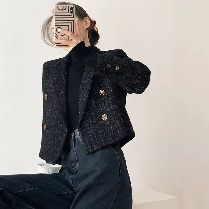 Модный блейзер с длинными рукавами маленькое пальто Женская Весенняя новая