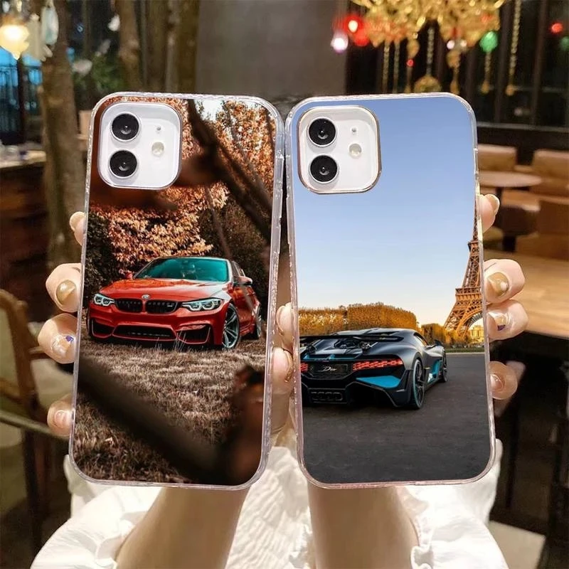 

Sports Car for Bmw Transparent TPU phone case for iPhone 13 12 Mini 11 Pro XS MAX X XR 7 8 Plus SE 2020 5 4