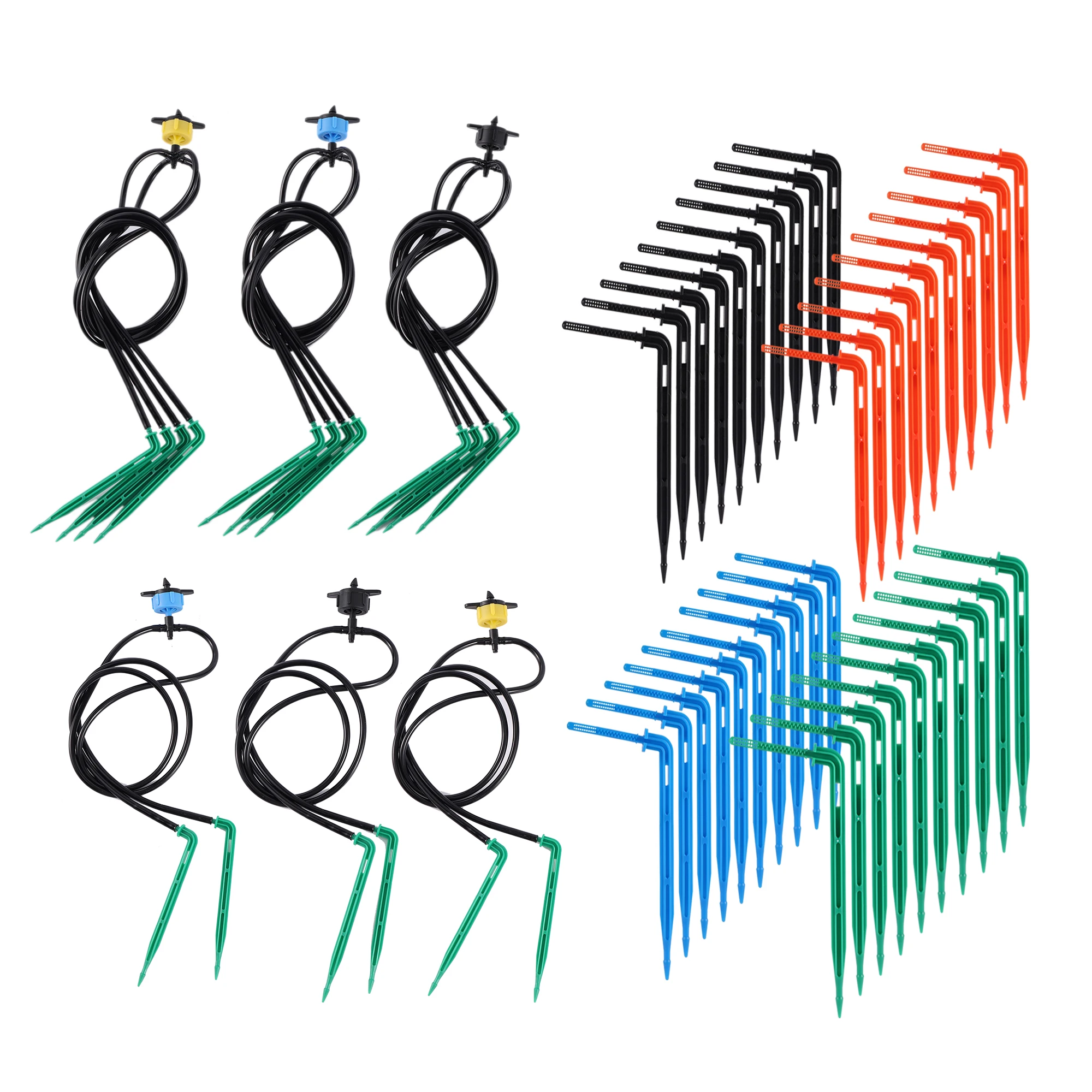 

Greenhouse Curved Arrow Drip Irrigation Kit 2L/4L/8L Steady Flow Booster Dripper 1 Out 2, 1 Out 4, 3/5mm Hose Garden Irrigation