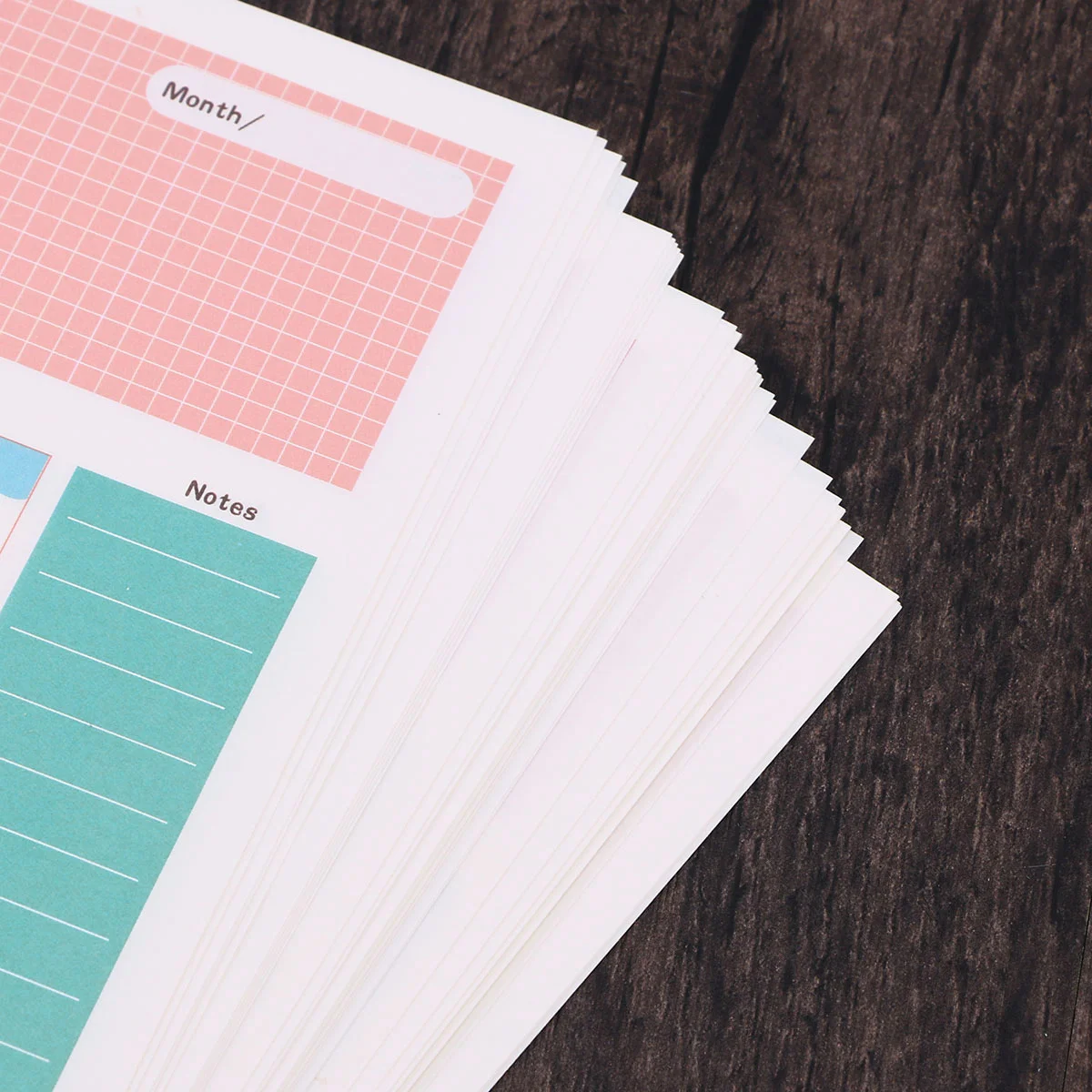 

A5 Refill Paper Colorful 6 Ring Monthly Paper Binder Refill Calendar Planner Inserts Personal Diary Filler Paper Page