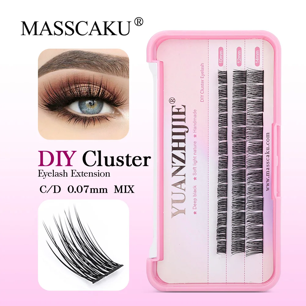 36 шт., натуральные накладные ресницы MASSCAKU, густые накладные ресницы из натуральной сегментированной норки 36 шт., натуральные накладные ресницы MASSCAKU, густые накладные ресницы из натуральной сегментированной норки