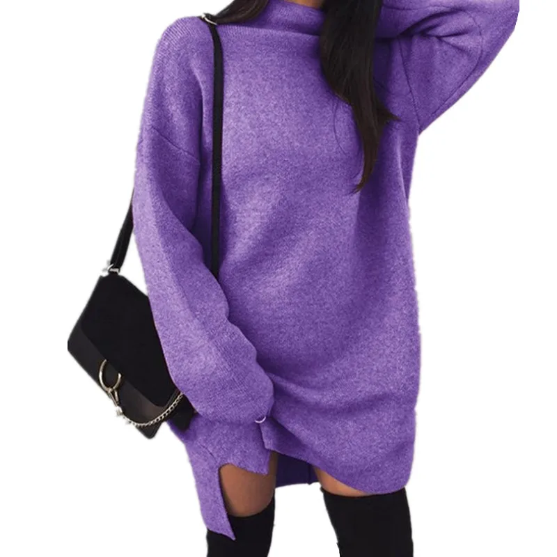 

Платье-свитшот женское демисезонное с высоким воротником и длинным рукавом